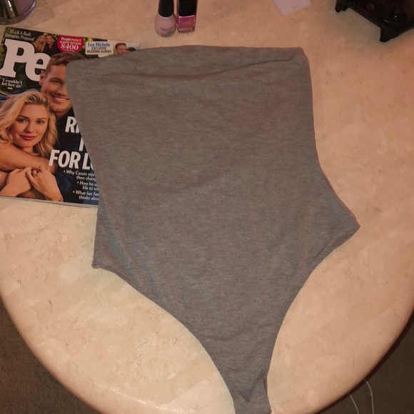 Tobi Other - Tobi strapless bodysuit in gray